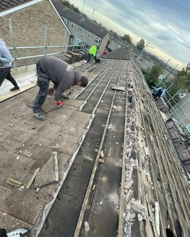 Roof strip and re-felt in progress in Torquay