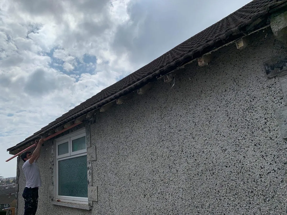 White uPVC fascias and soffits on a bungalow in Torquay